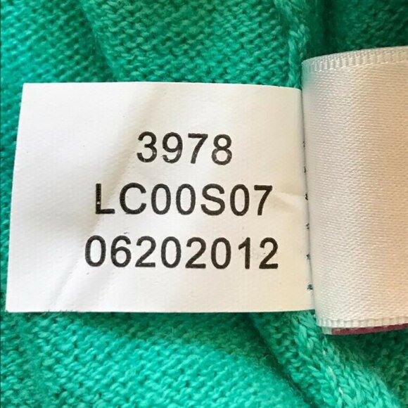 Peter Millar Luxury Cotton Cashmere Jade Sea Green V Neck Men's Cozy Sweater XS - Picture 7 of 7